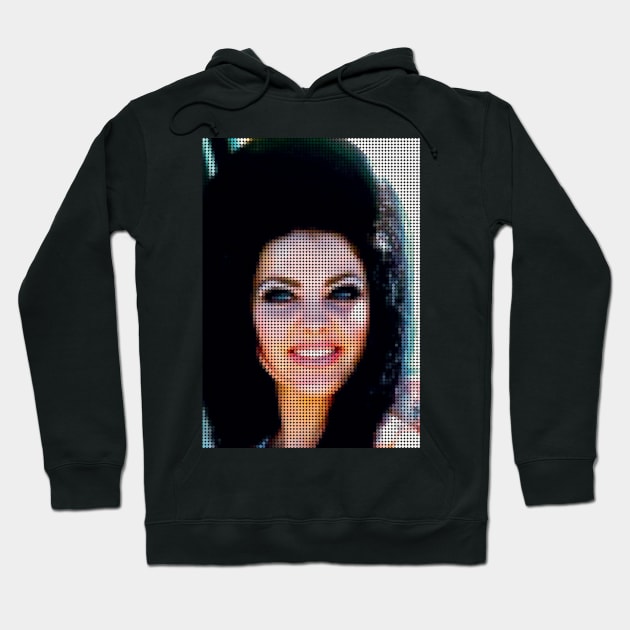 Priscilla Presley Dot Art Vintage Hoodie by PengellyArt